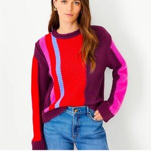 Ann Taylor mixed stitch roll neck sweater